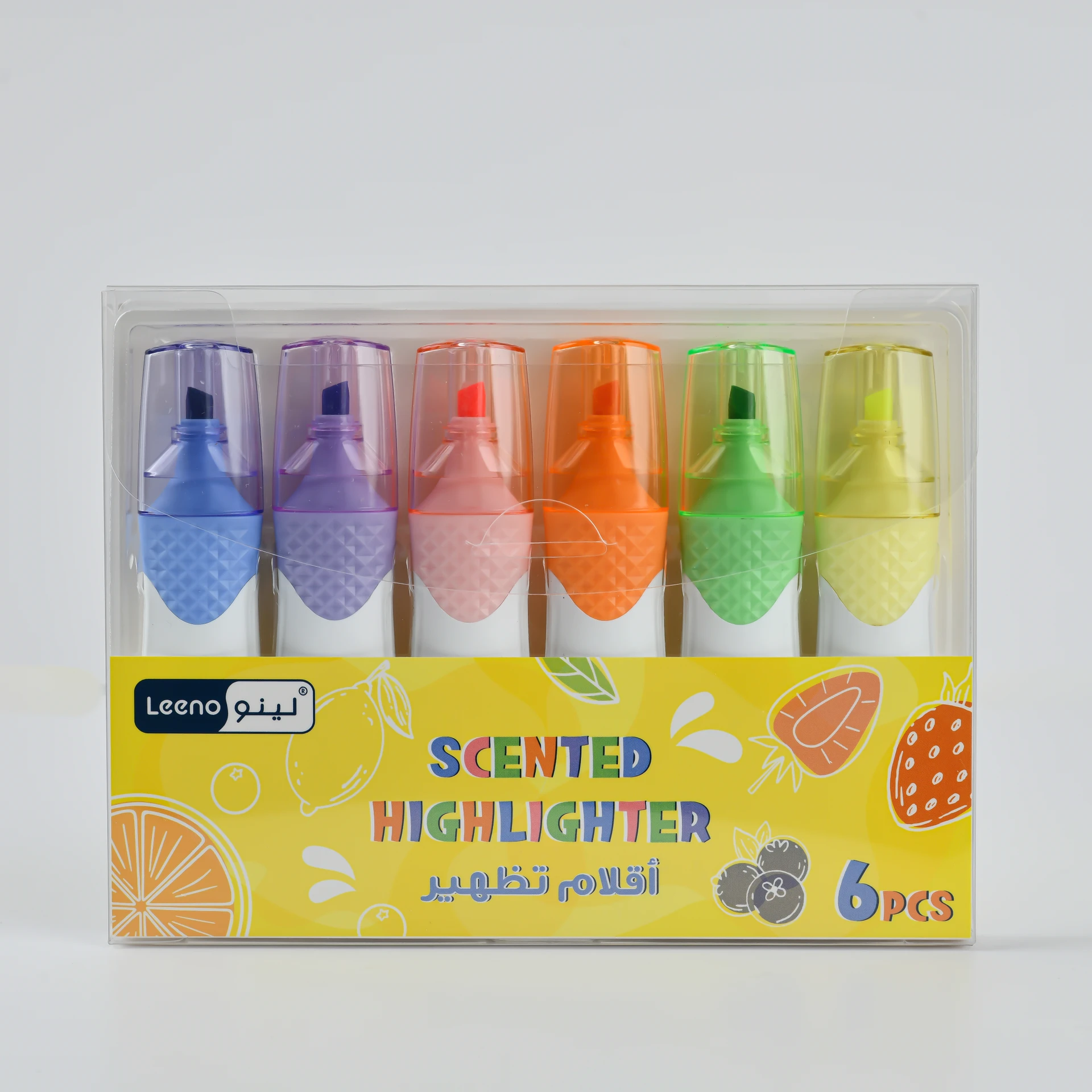 Leeno fruit Scent highlighter pen 6p